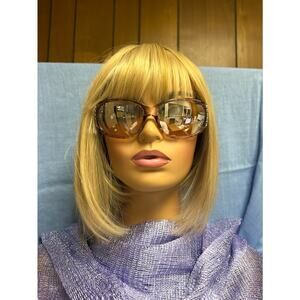 Bebe Women’s Rectangular Sunglasses –Brown Gradient w Rhinestone Accents – (NWT)